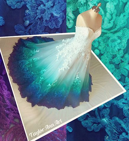 لباس عروس رنگی یک ایده‌ی جالب انگیز برای جشن عروسی فانتزی