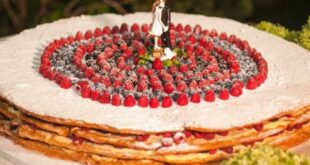 مدل کیک عروسی یک طبقه برای افرادی که جشن عروسی خود را ساده برگزار می‌کنند